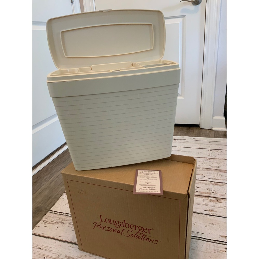 Longaberger Personal Solutions Organizer Bin Bone White Item 40541 Large